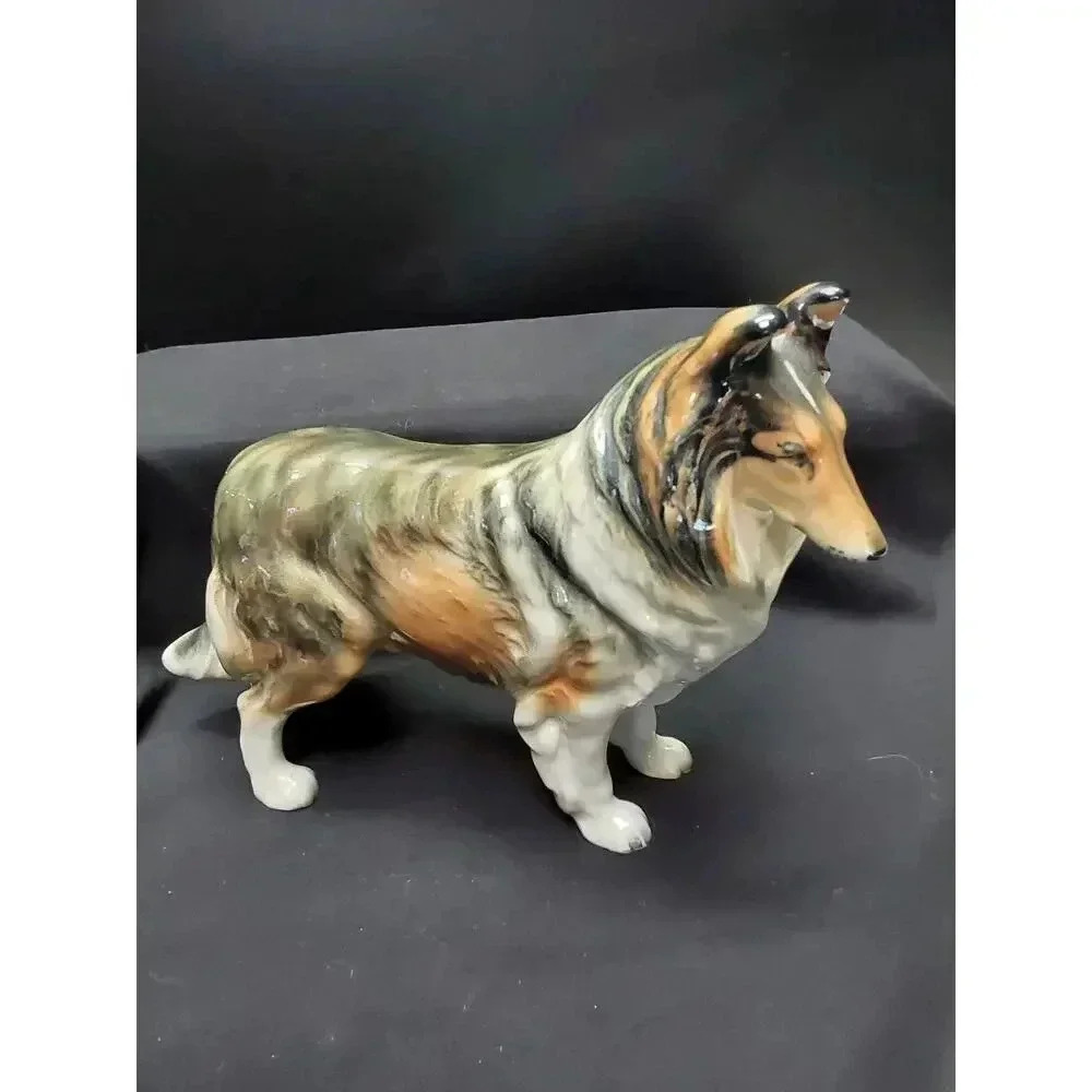 Occupied Era Japan Dog Border Collie Lassie Large size 6 1/2"